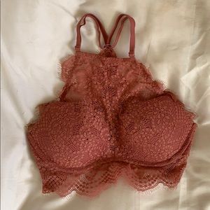 ✨SOLD✨ VS PINK eyelash lace high neck bralette